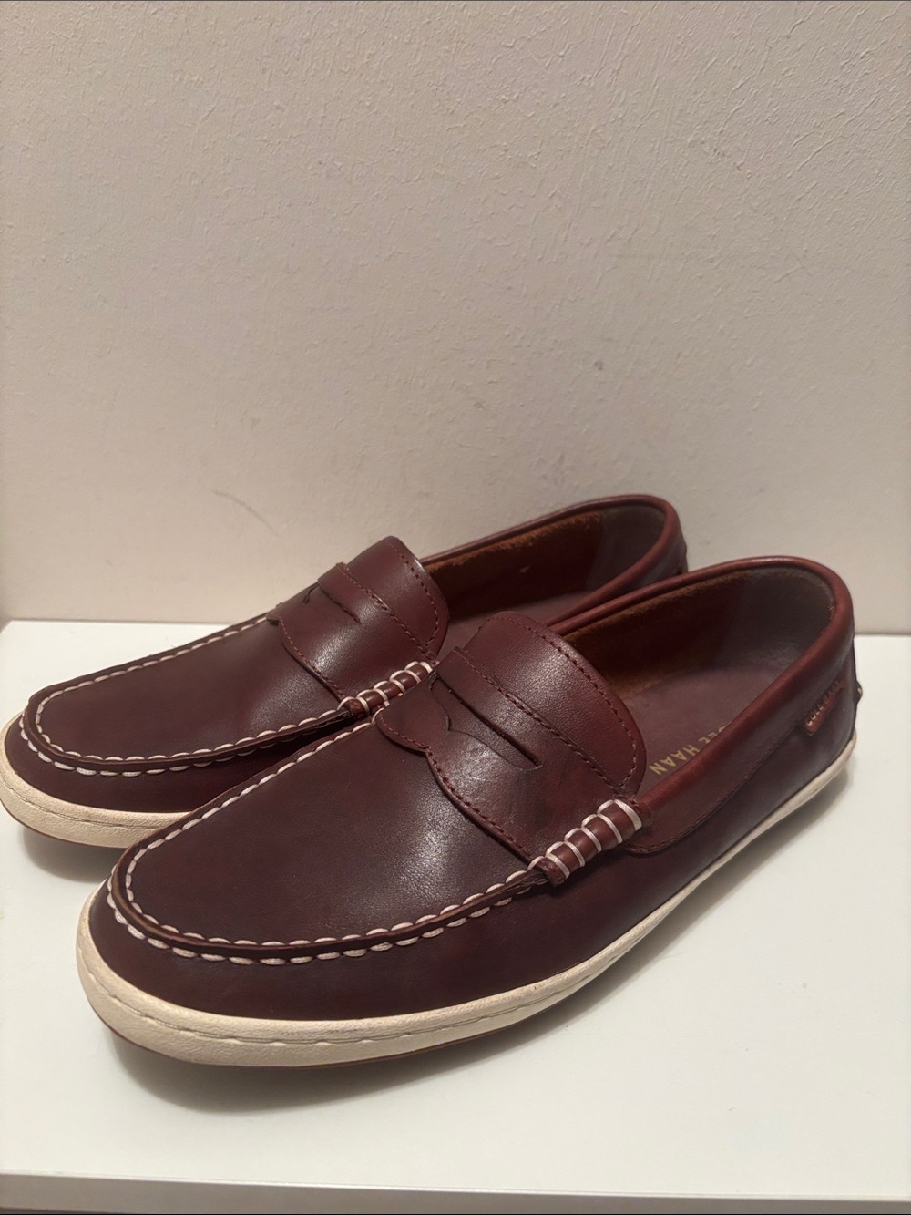 Men's Cole Haan Penny Loafers Boat Shoes Brown 9M